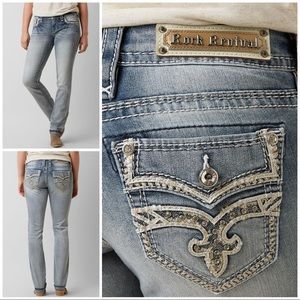NWT👖Rock Revival Melina Easy Straight Jeans 32